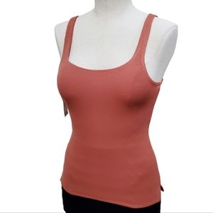 Honeydew Intimates Travel Light Ribbed Modal Knit Tank Terracotta M